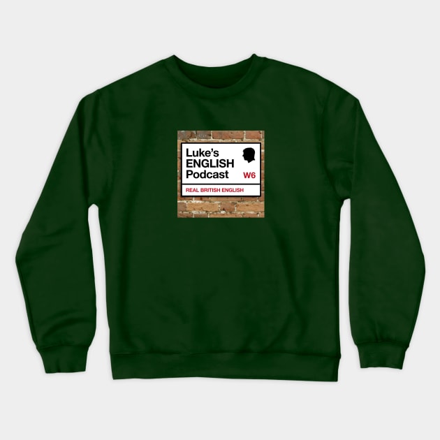 Luke's English Podcast big logo Crewneck Sweatshirt by LEP Merch